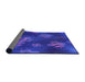 Thickness of Patterned Blue Rug, pat2921pur