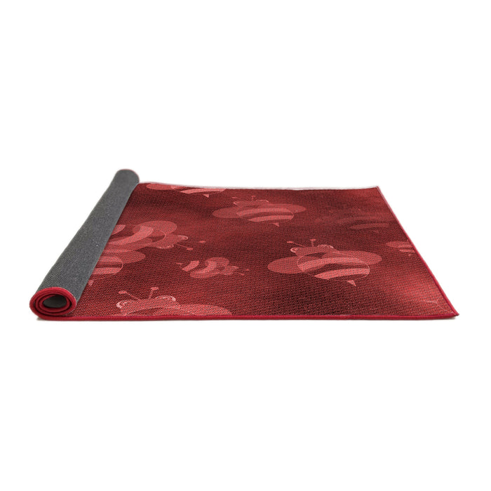 Thickness of Patterned Tomato Red Rug, pat2921rd