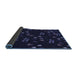 Thickness of Patterned Black Rug, pat2922blu