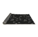 Thickness of Patterned Black Rug, pat2922gry