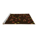 Sideview of Machine Washable Transitional Dark Bronze Brown Rug, wshpat2922org