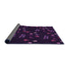 Thickness of Patterned Purple Rug, pat2922pur