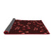 Thickness of Patterned Saffron Red Rug, pat2922rd