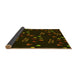 Thickness of Patterned Dark Bronze Brown Rug, pat2922yw