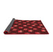 Thickness of Patterned Crimson Red Rug, pat2923rd