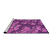 Sideview of Machine Washable Transitional Dark Magenta Purple Rug, wshpat2924pur