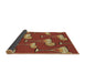 Thickness of Patterned Orange Rug, pat2925brn