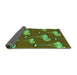 Thickness of Patterned Green Rug, pat2925grn