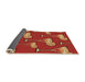 Thickness of Patterned Orange Rug, pat2925org