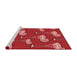 Sideview of Machine Washable Transitional Red Rug, wshpat2925rd