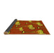 Thickness of Patterned Orange Rug, pat2925yw