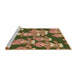 Sideview of Machine Washable Transitional Saddle Brown Rug, wshpat2926brn