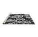 Sideview of Machine Washable Transitional Black Rug, wshpat2926gry