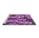 Sideview of Machine Washable Transitional Dark Pink Rug, wshpat2926pur