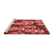 Sideview of Machine Washable Transitional Red Rug, wshpat2926rd