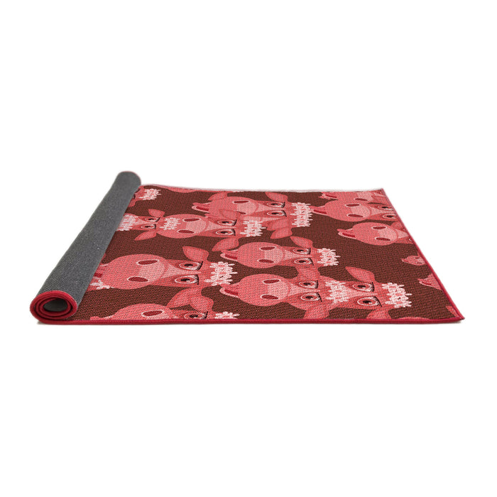 Thickness of Patterned Red Rug, pat2926rd