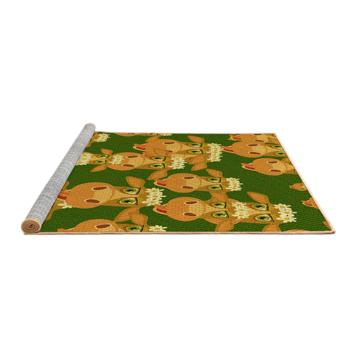 Sideview of Machine Washable Transitional Dark Bronze Brown Rug, wshpat2926yw