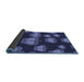 Thickness of Patterned Midnight Blue Rug, pat2927blu