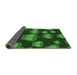 Thickness of Patterned Dark Forest Green Rug, pat2927grn