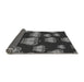 Thickness of Patterned Charcoal Black Rug, pat2927gry
