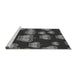 Sideview of Machine Washable Transitional Charcoal Black Rug, wshpat2927gry