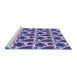 Sideview of Machine Washable Transitional Blue Rug, wshpat2928blu