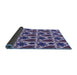 Thickness of Patterned Blue Rug, pat2928blu