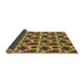 Thickness of Patterned Red Brown Rug, pat2928brn