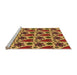 Sideview of Machine Washable Transitional Saffron Red Rug, wshpat2928org