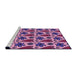 Sideview of Machine Washable Transitional Purple Rug, wshpat2928pur