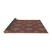 Thickness of Patterned Brown Red Rug, pat2929brn