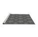 Sideview of Machine Washable Transitional Gray Rug, wshpat2929gry