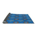 Thickness of Patterned Azure Blue Rug, pat2929lblu