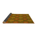 Thickness of Patterned Mahogany Brown Rug, pat2929yw