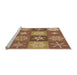 Sideview of Machine Washable Transitional Mahogany Brown Rug, wshpat293org