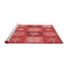 Sideview of Machine Washable Transitional Red Rug, wshpat293rd