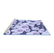 Sideview of Machine Washable Transitional Slate Blue Rug, wshpat2930blu