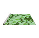 Sideview of Machine Washable Transitional Dark Lime Green Rug, wshpat2930grn