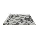 Sideview of Machine Washable Transitional Ash Gray Rug, wshpat2930gry