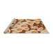 Sideview of Machine Washable Transitional Mahogany Brown Rug, wshpat2930org