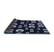 Thickness of Patterned Light Purple Blue Rug, pat2931blu