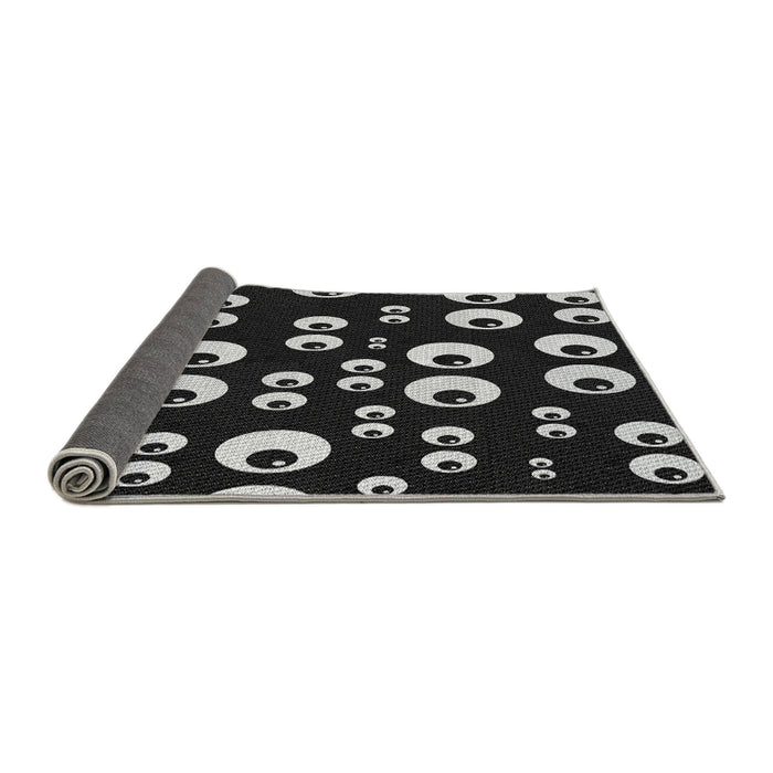 Thickness of Patterned Black Rug, pat2931gry