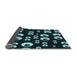 Thickness of Patterned Black Rug, pat2931lblu