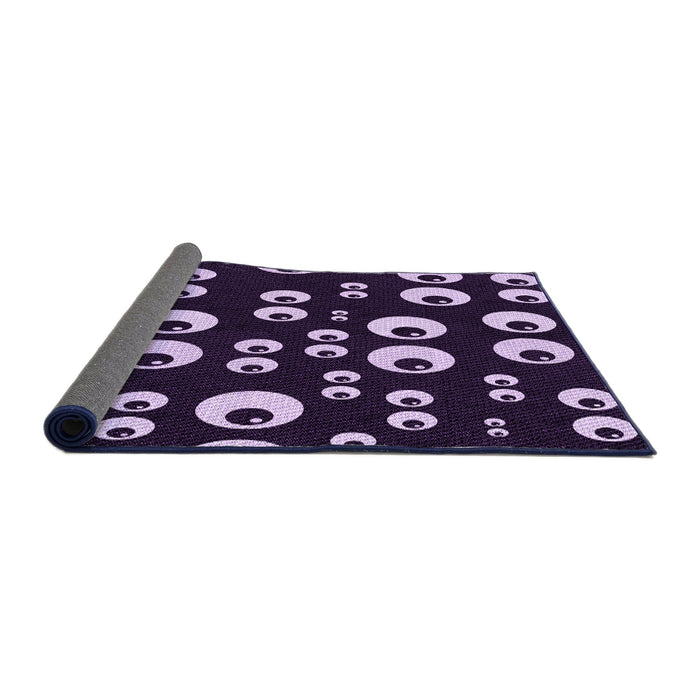 Thickness of Patterned Lilac Purple Rug, pat2931pur