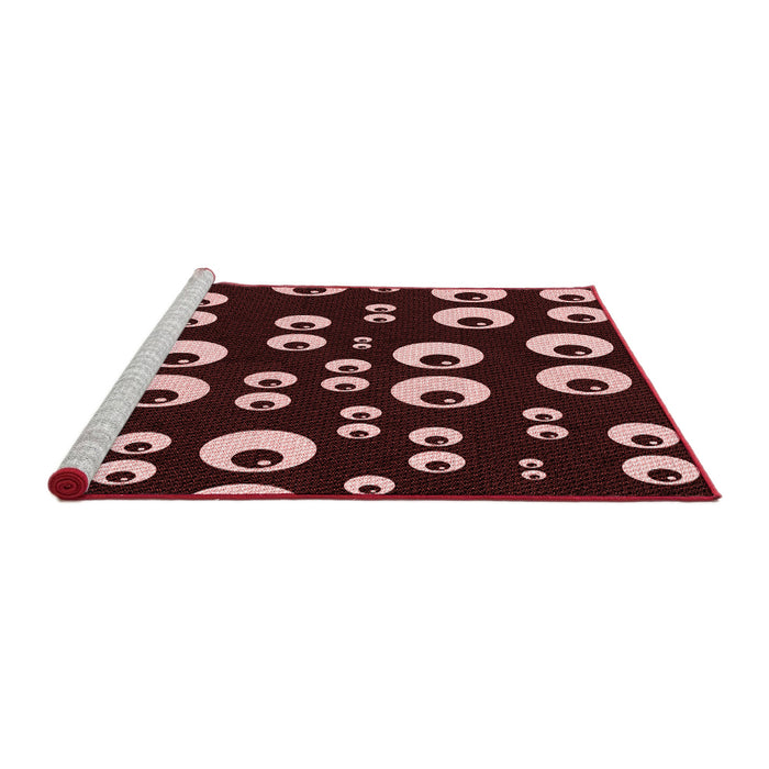 Sideview of Machine Washable Transitional Chocolate Brown Rug, wshpat2931rd