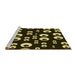 Sideview of Machine Washable Transitional Black Rug, wshpat2931yw