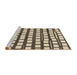 Sideview of Machine Washable Transitional Chocolate Brown Rug, wshpat2932brn