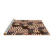 Sideview of Machine Washable Transitional Brown Sugar Brown Rug, wshpat2933brn