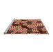 Sideview of Machine Washable Transitional Tomato Red Rug, wshpat2933org