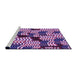 Sideview of Machine Washable Transitional Dark Magenta Purple Rug, wshpat2933pur